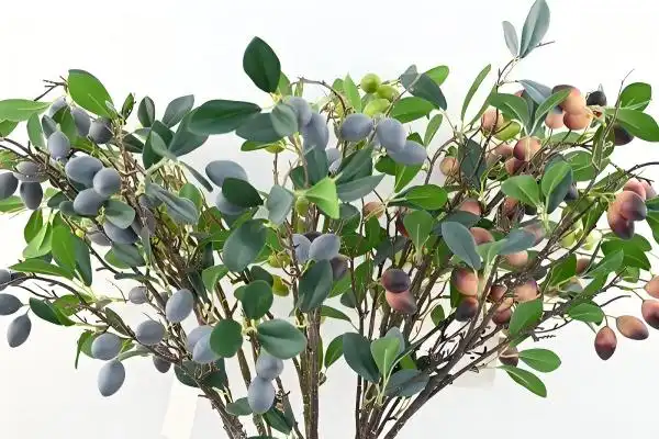 Artificial Olive Branch with Silk Leaves for Premium Arrangements